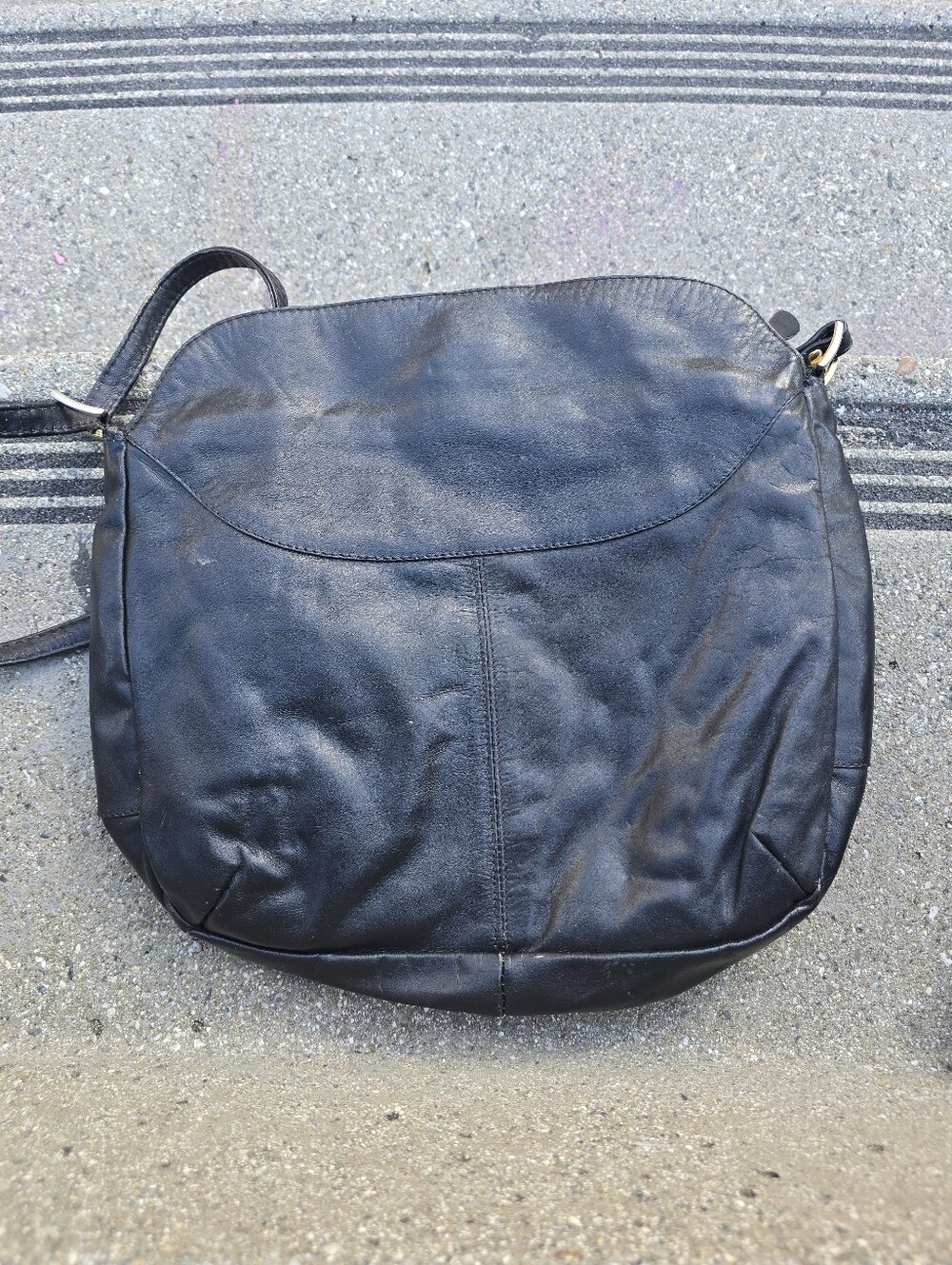 Black Leather Shoulder Bag